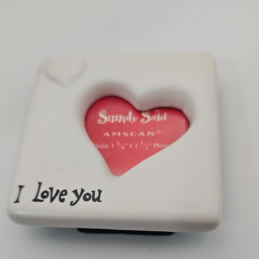 Mini Heart Picture Frame – “I Love You” – Magnetic or Tabletop Display